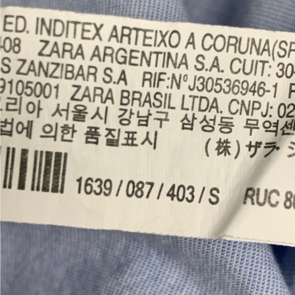 Zara Chambray Ruffle Sleeve Shift Dress - Picture 5 of 7